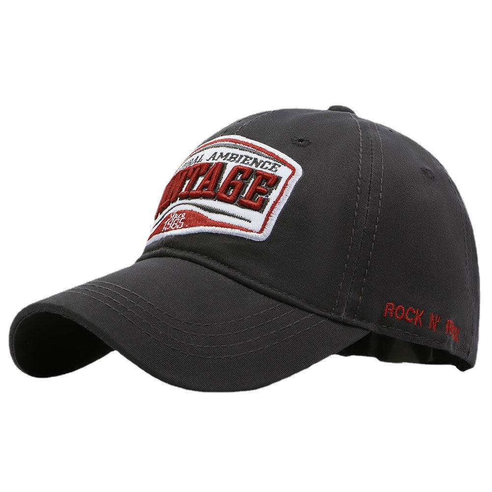 Unisex Cotton Letter Embroidery Patch All-match Sunscreen Baseball Cap