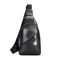 Men's Multi-pocket Crossbody Sling Bag with Earphone Hole