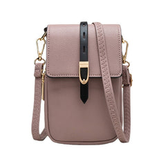 Women Casual Patchwork 6.3'' inch Phone Bag Crossbody Bag