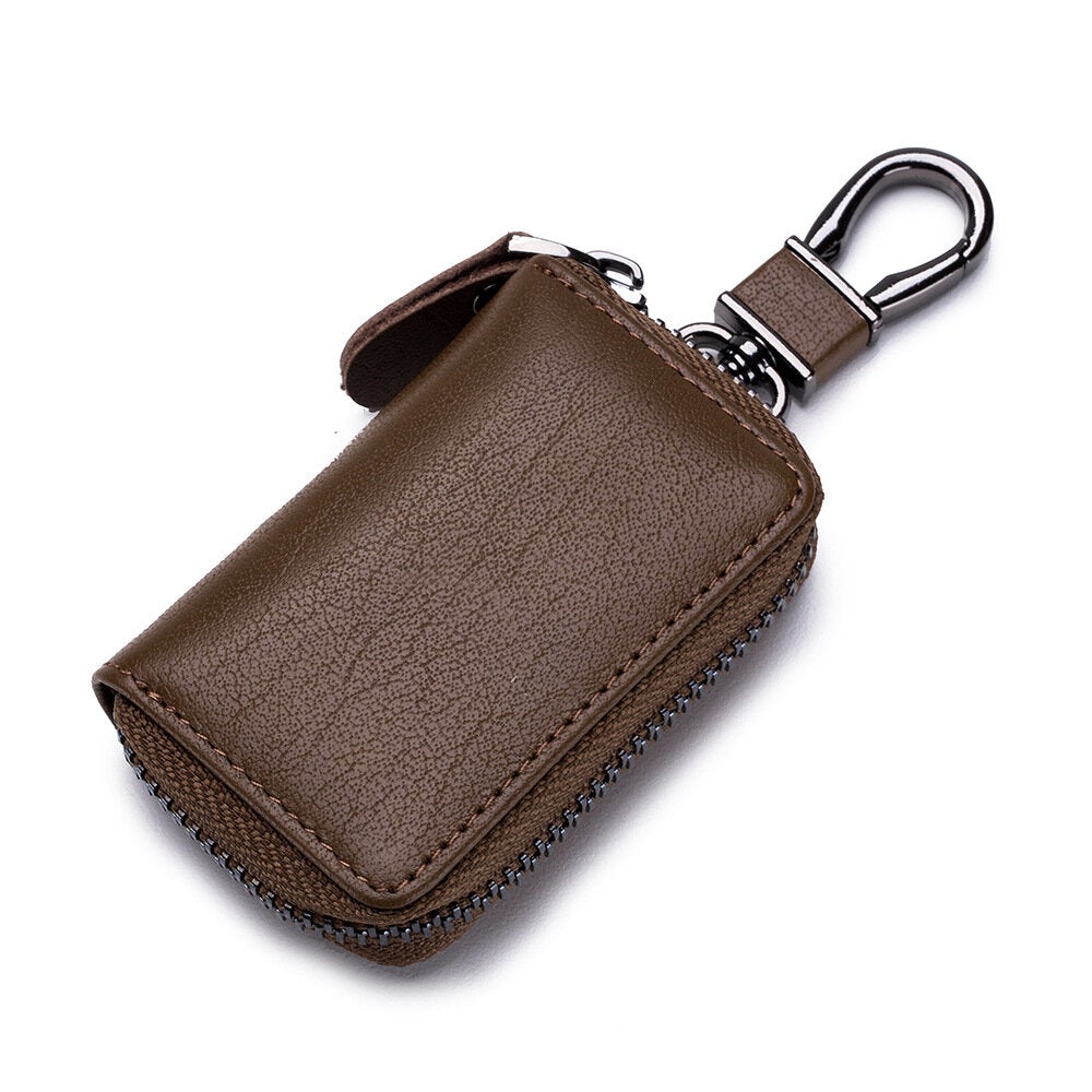 Men Genuine Leather Retro Mini Key Case Bag Large Capcity Fashion Car Keychain Wallet