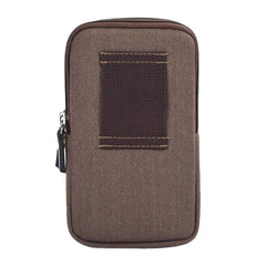 Men Canvas Multi-pocket Outdoor Sports 6.3 Inch Phone Bag Waist Sling
