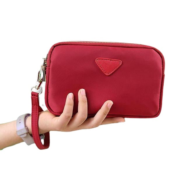 Women Water Resistant Multi-slot Clutch Bags Nylon Solid Mini Crossbody Bag