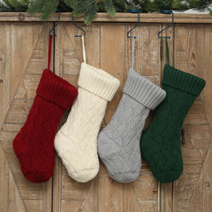 Knitted Christmas Socks Gift Bags Christmas Lingge Wool Sock