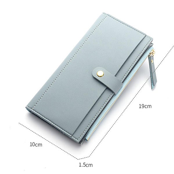 Women Multi Slot Elegant Long Wallet Card Holder Purse Phone Bag Fits 5.5 inch Cellphone