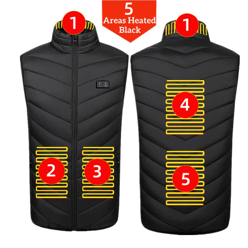 Heated Vest 13 Heating Areas Oversized Women Men Winter Vest Self Heating Vest Usb Electric Thermal Vest Jacket Outdoor Veste