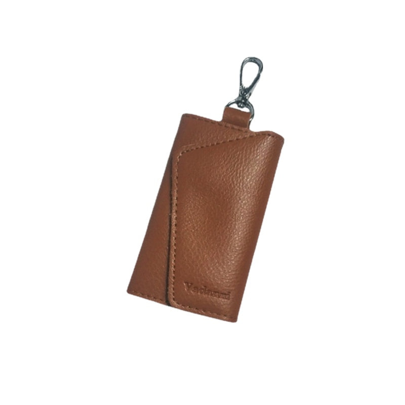 Men Genuine Leather Retro Fashion Car Key Storage Bag Hanging Keychain Wallet