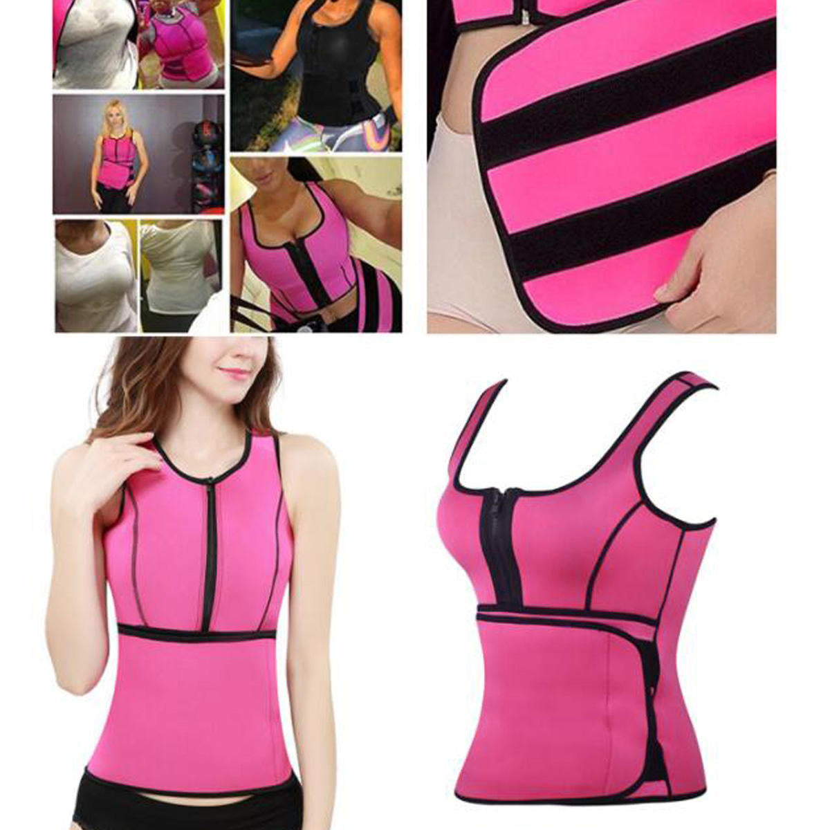 Neoprene Sauna Sports Corset Far Burning Self-heating Sweating Vest Adsjustable Bodywear Vest Tracksuit