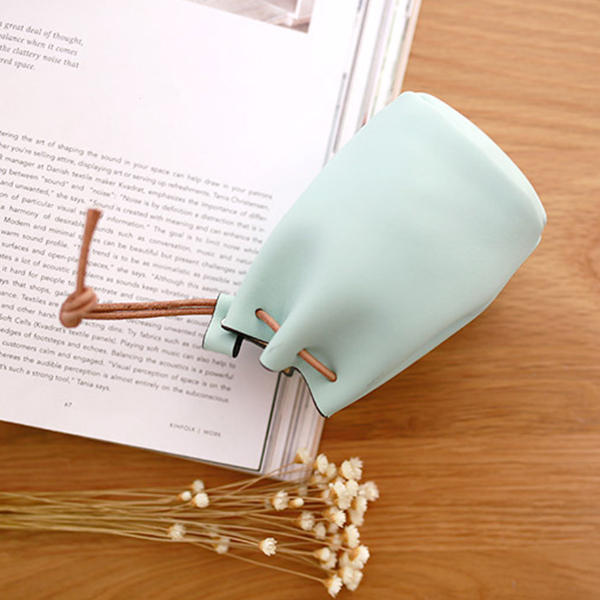 Women Pu Leather Fruit Pattern Coin Bag String Change
