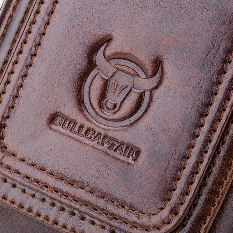 Men Vintage Genuine Waist Bag Phone Bag Belt