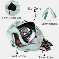 Women Dry Wet Separation Independent Shoe Position Travel Waterproof Anti-Scratch Crossbody Bag