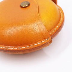 Unisex Genuine Leather Round Shape Creative Casual Coin Bag Storage Wallet