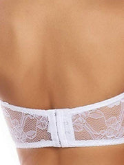 Women's Lace Bras Padded Bras Tube Bra Strapless Bras Full Coverage Scoop Neck Breathable Invisible Lace Pure Color Pull-On Closure Date Party & Evening Casual Daily Polyester 1PC White Black , 1 PC