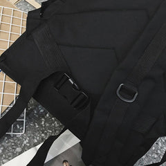 Men Fashion Light Weight Backpack Super Reflective Belt Casual Large Capacity Tooling Student Bag