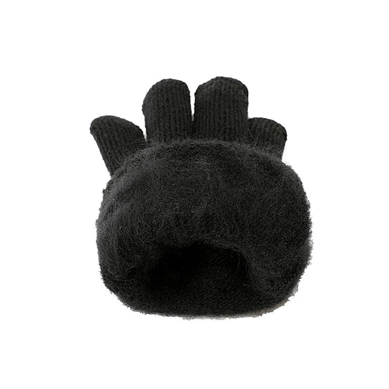 Winter Men's Cycling Knitted Gloves Touch Screen Thicken Wool Mitten Outdoors Anti-slip Warmer Gloves