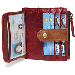 RFID Man Antimagnetic Genuine Leather Coin Bag 6 Card Slots Wallet