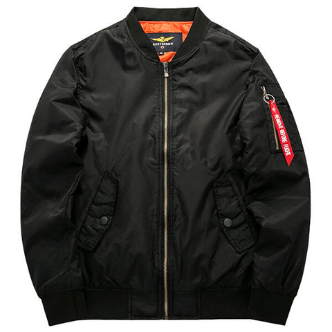 Plus Size XS-6XL Bomber Jacket Thick Warm Fashion Casual Sport Flight Jacket for Men