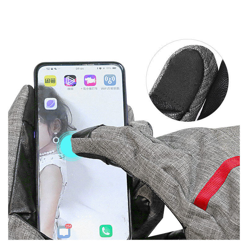 Motorcycle Heated Gloves Full Finger USB Charging 3 Gear Adjustable Touch Screen Skiing Gloves Waterproof Thermal Gloves