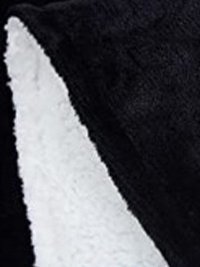 Women's Oversized Plush Fleece Hoodie Nightgown - Warm Winter Pajamas with Pocket, Long Sleeve for Home & Bed