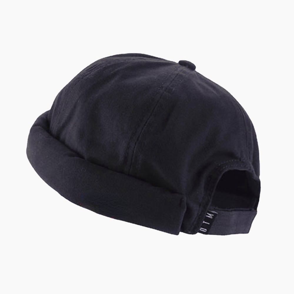 Men Women Cotton French Brimless Hats Outdoor Leisure Adjustable Crimped Sailor Caps