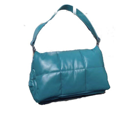 Simple Design Quilted Leather Sling Shoulder Bags Large Square Square Women Clutch Handbags and Purse