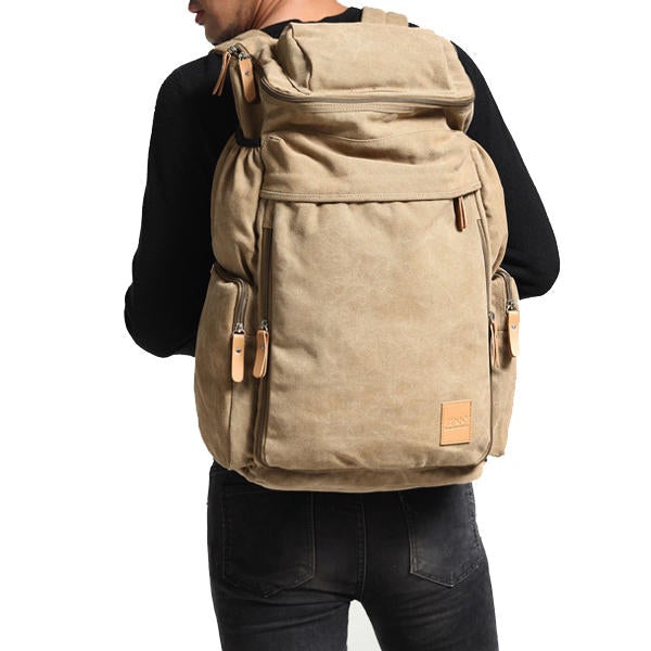 Men Women Large Capacity School Laptop Backpack Canvas Casual Backpack