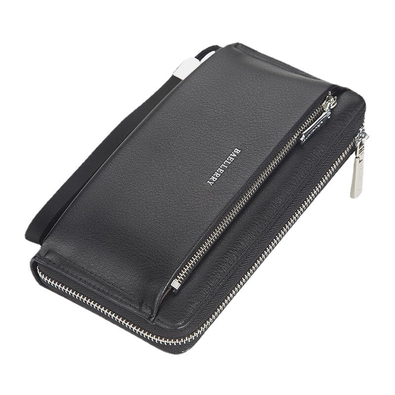 Men Faux Leather Long Wallet Clutches Bag Phone Bag