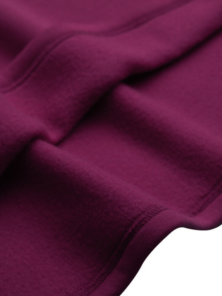 Women Thick Loose Pleat Sweatshirt Calf Length Division Casual Midi Dresses