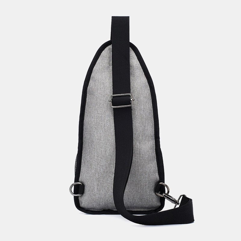 Men Side Mesh Pocket Detachable Shoulder Strap Design Chest Bag Waterproof Wear-resistant Casual 6.5 Inch Phone Crossbody