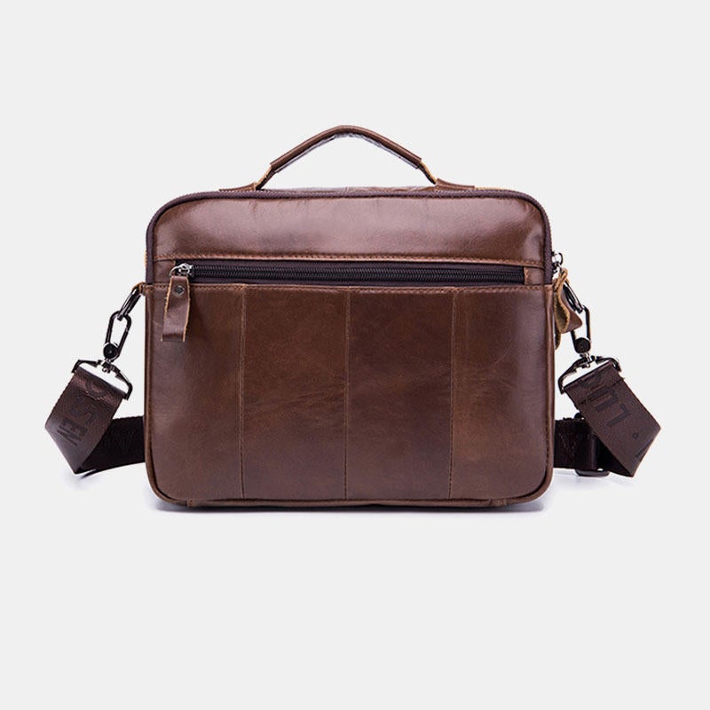 Men Genuine Leather Vintage Business Bag Crossbody Bag Handbag For Work