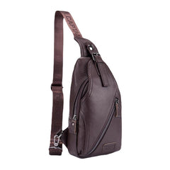Genuine Leather Chest Bag Shoulder Crossbody For Men