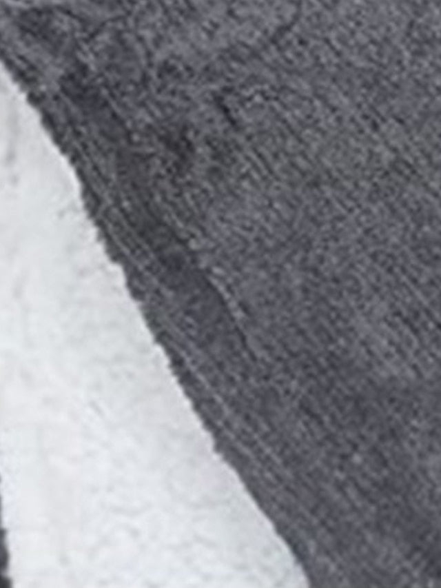 Women's Oversized Plush Fleece Hoodie Nightgown - Warm Winter Pajamas with Pocket, Long Sleeve for Home & Bed