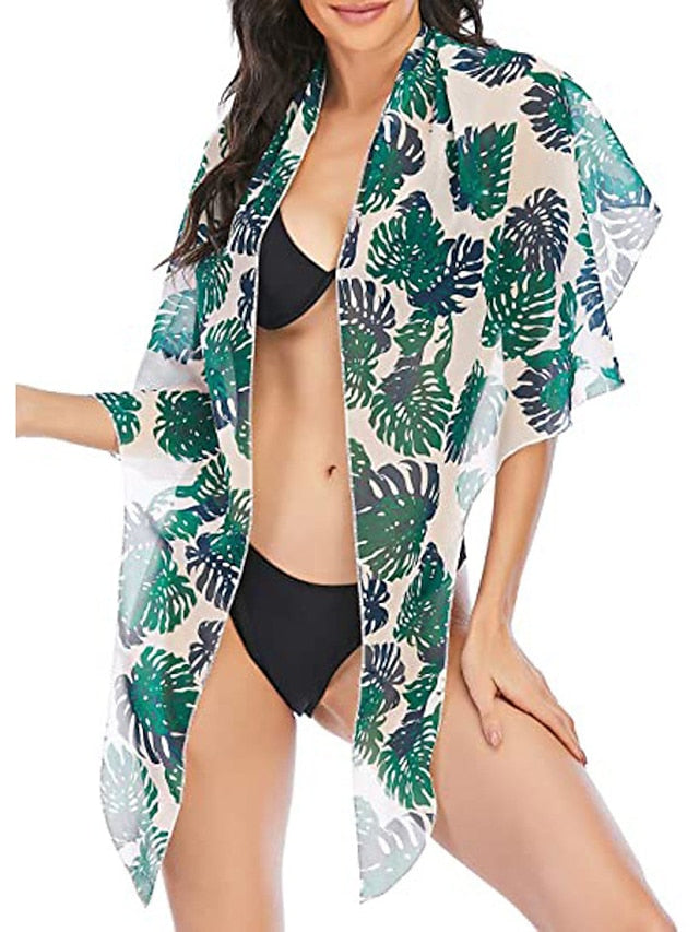 Women's Swimwear Cover Up Swim Shorts wrap Normal Swimsuit Printing Floral Bathing Suits New Vacation Fashion, Sexy, Modern