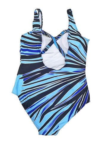 Women's Swimwear One Piece Monokini Bathing Suits Plus Size Swimsuit Tummy Control High Waist for Big Busts Rainbow Black Purple Brown Strap Bathing Suits Sports High-Waisted / New / Padded Bras