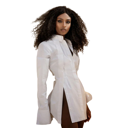 Internet Celebrity Long Sleeve Slit Slim Top Shirt