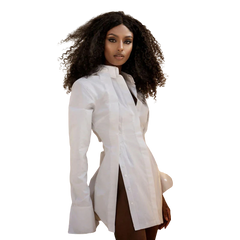 Internet Celebrity Long Sleeve Slit Slim Top Shirt