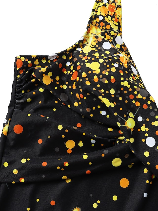 Women's High Waisted Color Block Tankini Swimsuit - Padded V Wire, Sexy Sports Vacation Wear