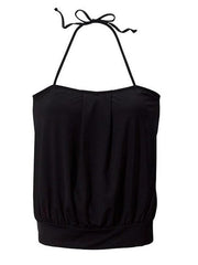 Women's Swimwear Tankini 2 Piece Normal Swimsuit 2 Piece Solid Color Black Bathing Suits Sports Summer