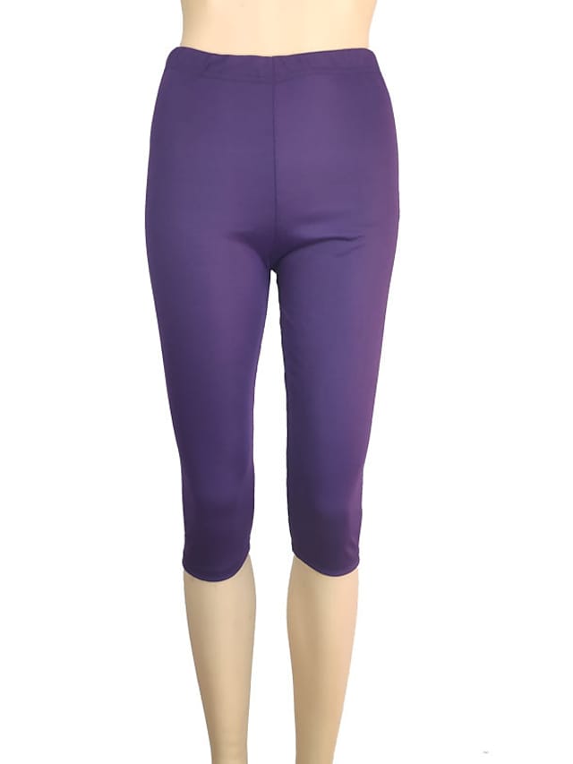 Women's Daily Yoga Stretchy Cotton Blend Lightweight Sports High Waist Capri shorts