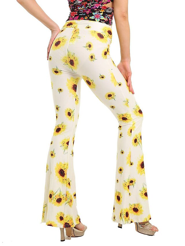 Women's Wide Leggings Print Micro-elastic Comfort Pants