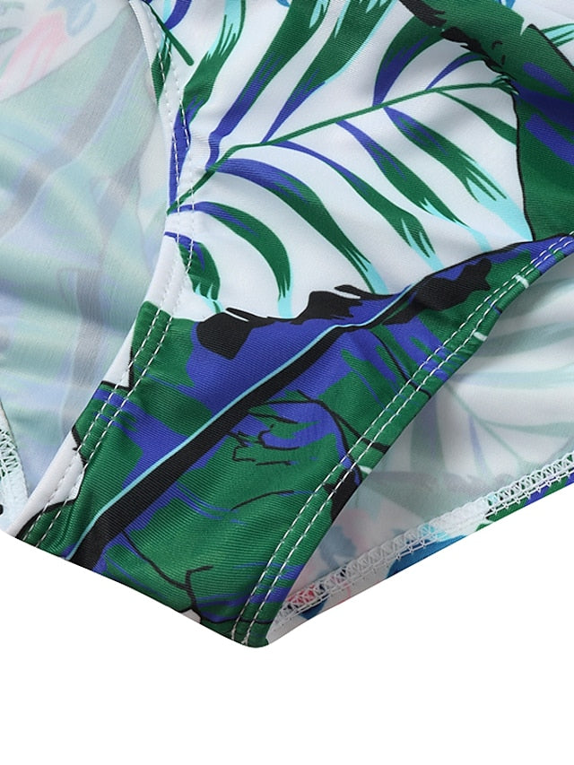 Women's Swimwear Bikini 2 Piece Normal Swimsuit Halter High Waist Push Up High Waisted Geometric Wave dot + red Black White Yellow Pink Bathing Suits Sports Fashion Ordinary