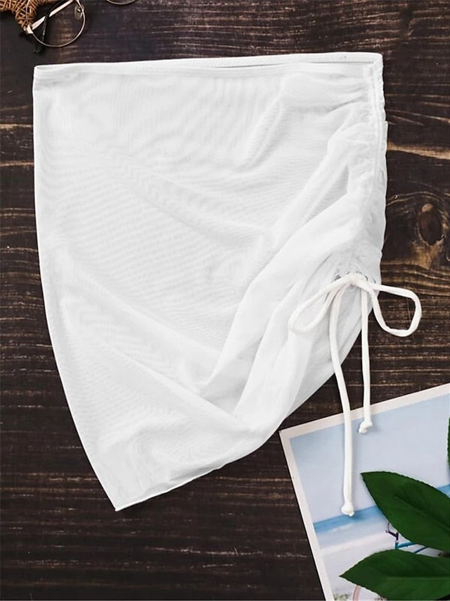 Women's Swimwear Cover Up Swim Shorts Normal Swimsuit Drawstring Pure Bathing Suits New Vacation Fashion, Sexy, Modern