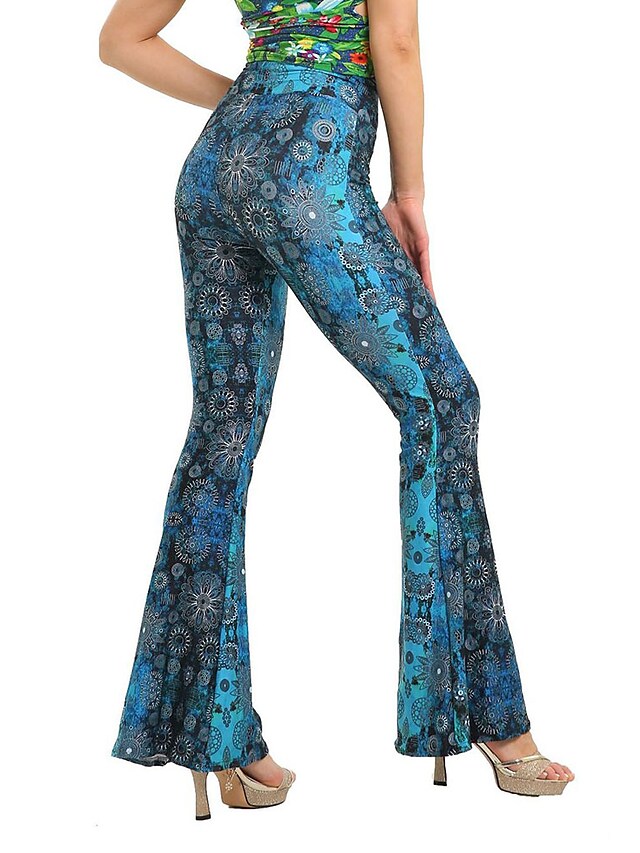 Women's Wide Leggings Print Micro-elastic Comfort Pants