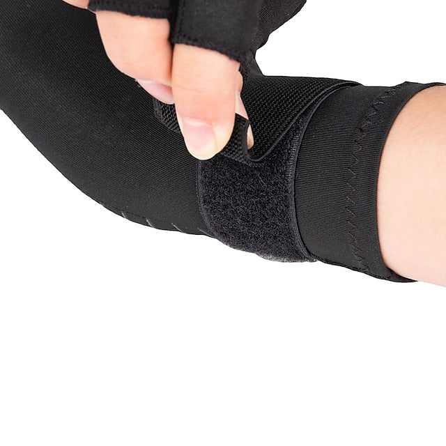 Copper Compression Gloves for Arthritis Carpal Tunnel Pain Relief Fingerless for Men & Women