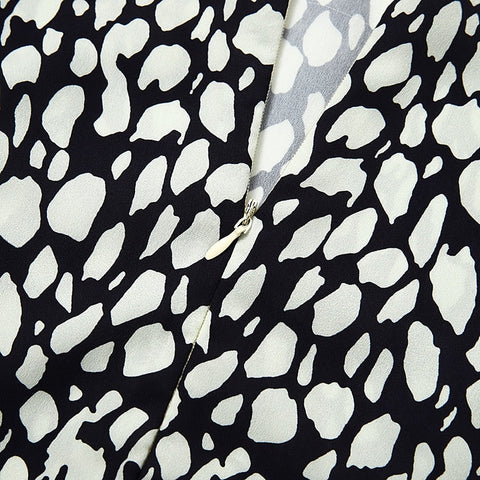 Women‘s Sheath Dress Midi Dress Khaki Sleeveless Color Block Leopard Ruched Print Spring Summer Crew Neck Stylish Elegant Print Dresses