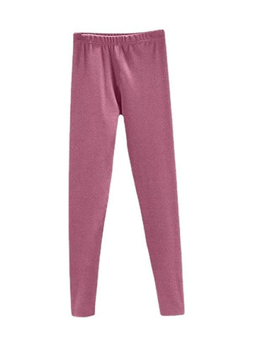 Simple Daily High Elasticity Solid Colored Women's Thermal Pants