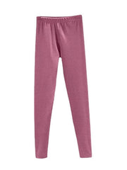 Simple Daily High Elasticity Solid Colored Women's Thermal Pants