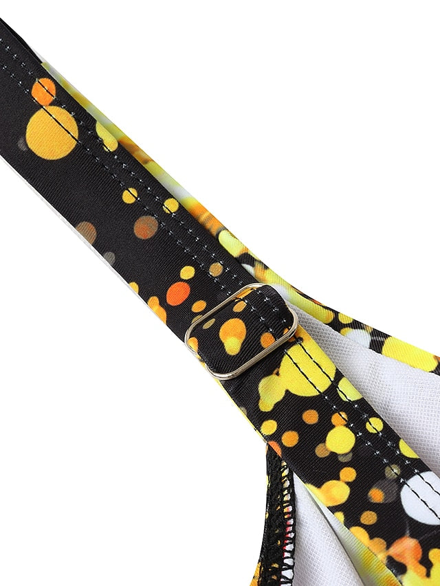 Women's High Waisted Color Block Tankini Swimsuit - Padded V Wire, Sexy Sports Vacation Wear