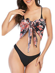 Women's Swimwear Cover Up Swim Shorts wrap Normal Swimsuit Printing Floral Bathing Suits New Vacation Fashion, Sexy, Modern