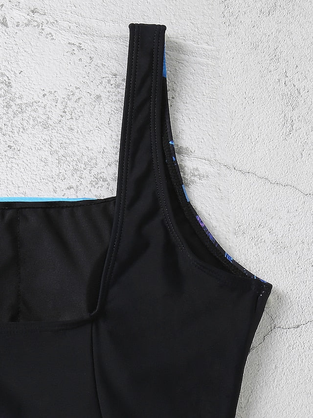 Women's Swimwear One Piece Monokini Bathing Suits Normal Swimsuit Tummy Control Hole Stripe