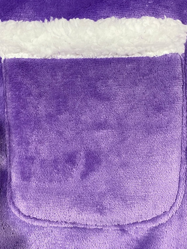 Couple's Pajamas Wearable Blanket Hoodie Fleece Oversized Winter Soft Warm Long Sleeve